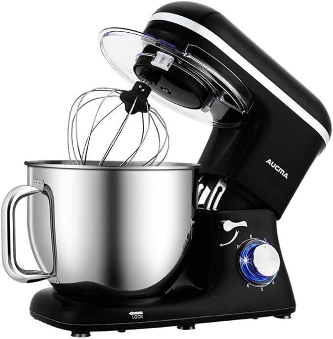AUCMA 7L Stand Mixer | 1400W, 6-Speed, Tilt-Head, Single Handle, Electric
