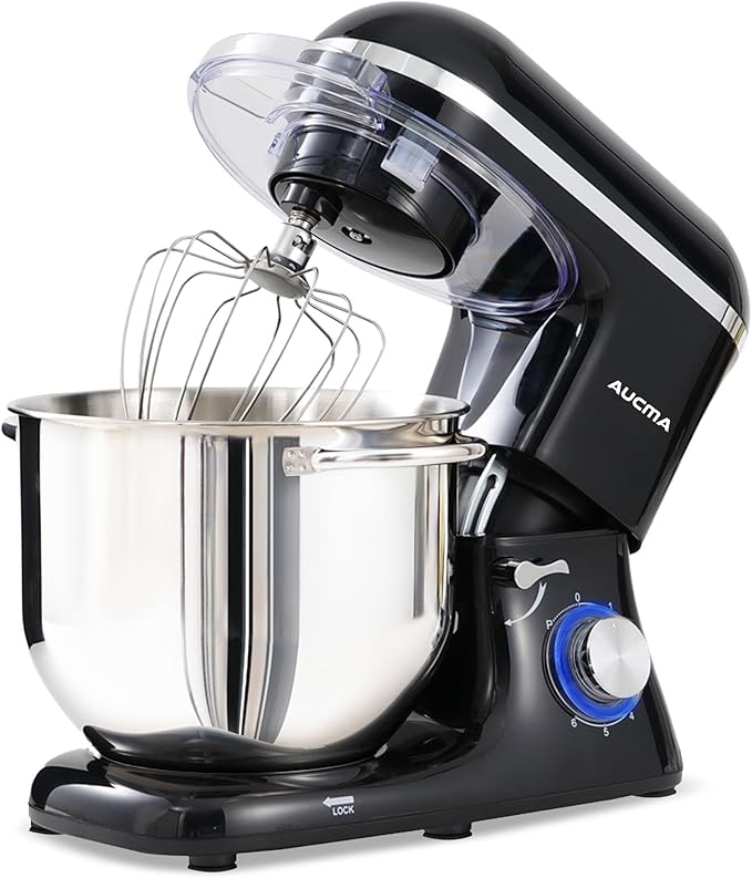 AUCMA 7.5L Stand Mixer | 1400W, 6-Speed, Tilt-Head, Dual Handles, Electric