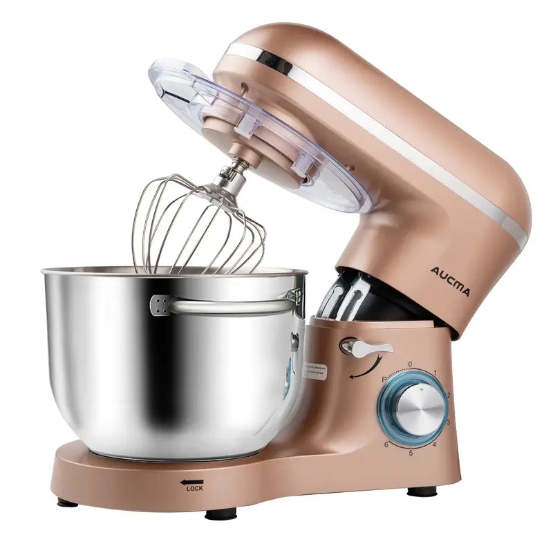 AUCMA 6.5QT Stand Mixer | 660W, 6-Speed, Tilt-Head, Electric