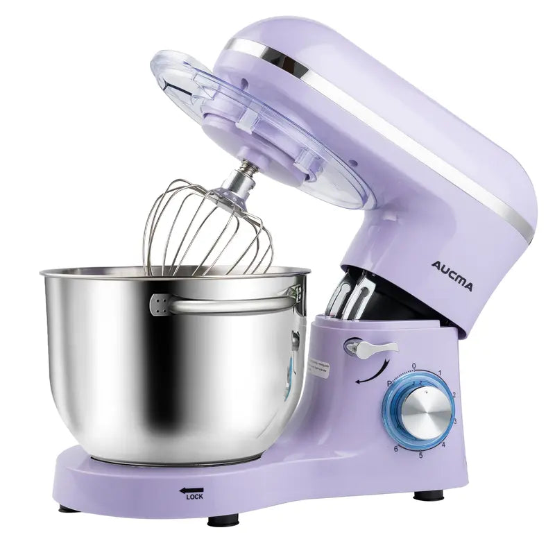 AUCMA 6.5QT Stand Mixer | 660W, 6-Speed, Tilt-Head, Electric