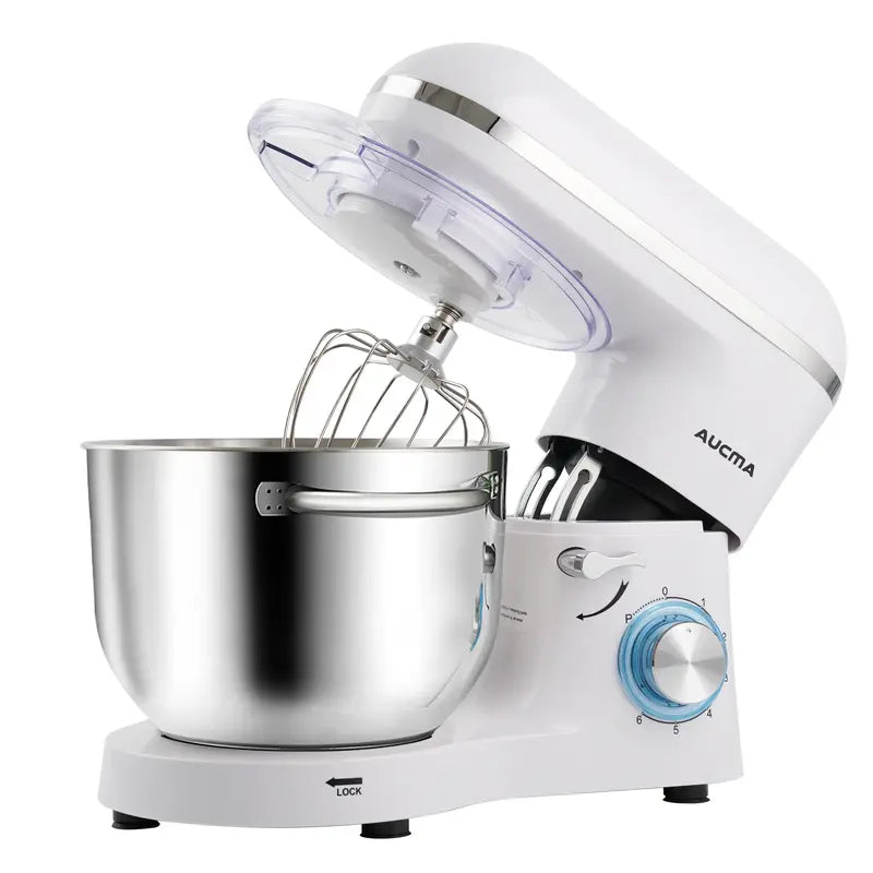 AUCMA 6.5QT Stand Mixer | 660W, 6-Speed, Tilt-Head, Electric