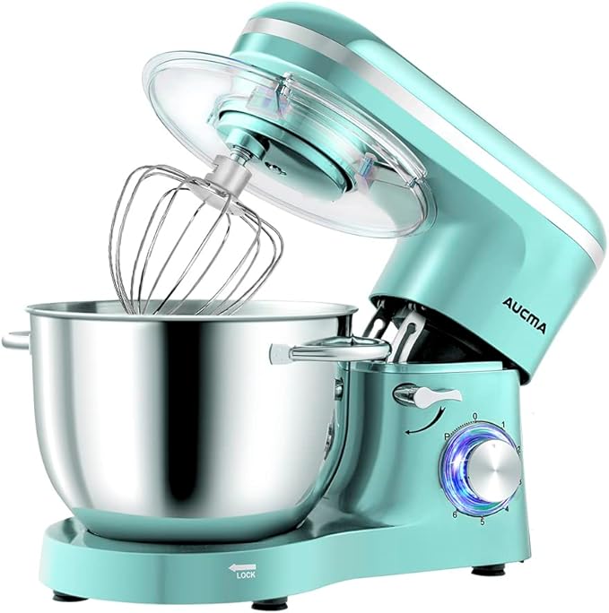 AUCMA 6.2L Stand Mixer | 1400W, 6-Speed, Tilt-Head, Dual Handles, Electric
