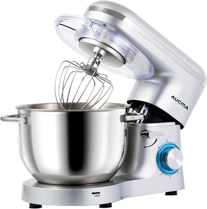 AUCMA 6.2L Stand Mixer | 1400W, 6-Speed, Tilt-Head, Dual Handles, Electric