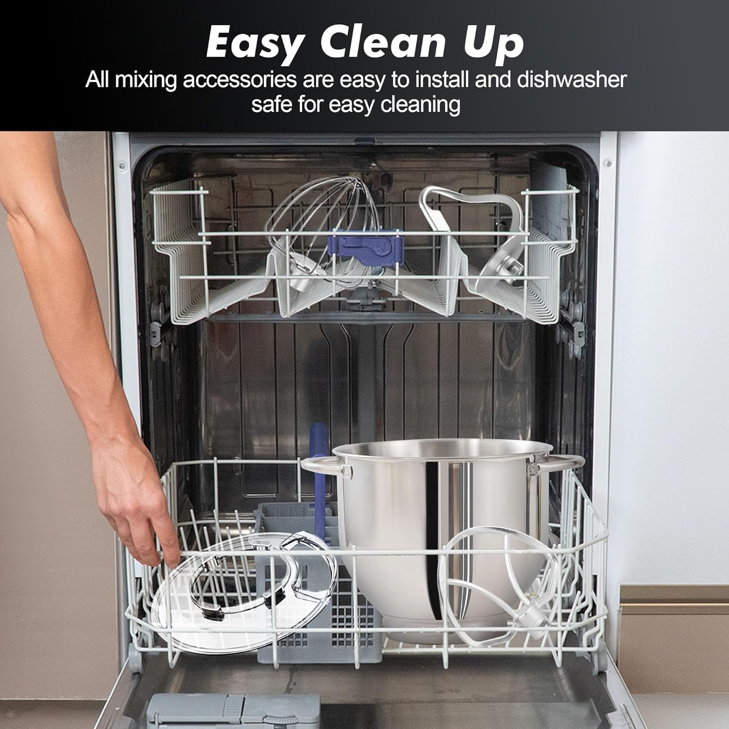 AUCMA 7.5L Stand Mixer | 1400W, 6-Speed, Tilt-Head, Dual Handles, Electric