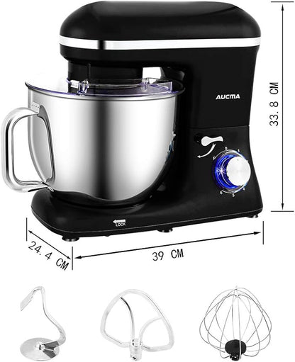 AUCMA 7L Stand Mixer | 1400W, 6-Speed, Tilt-Head, Single Handle, Electric